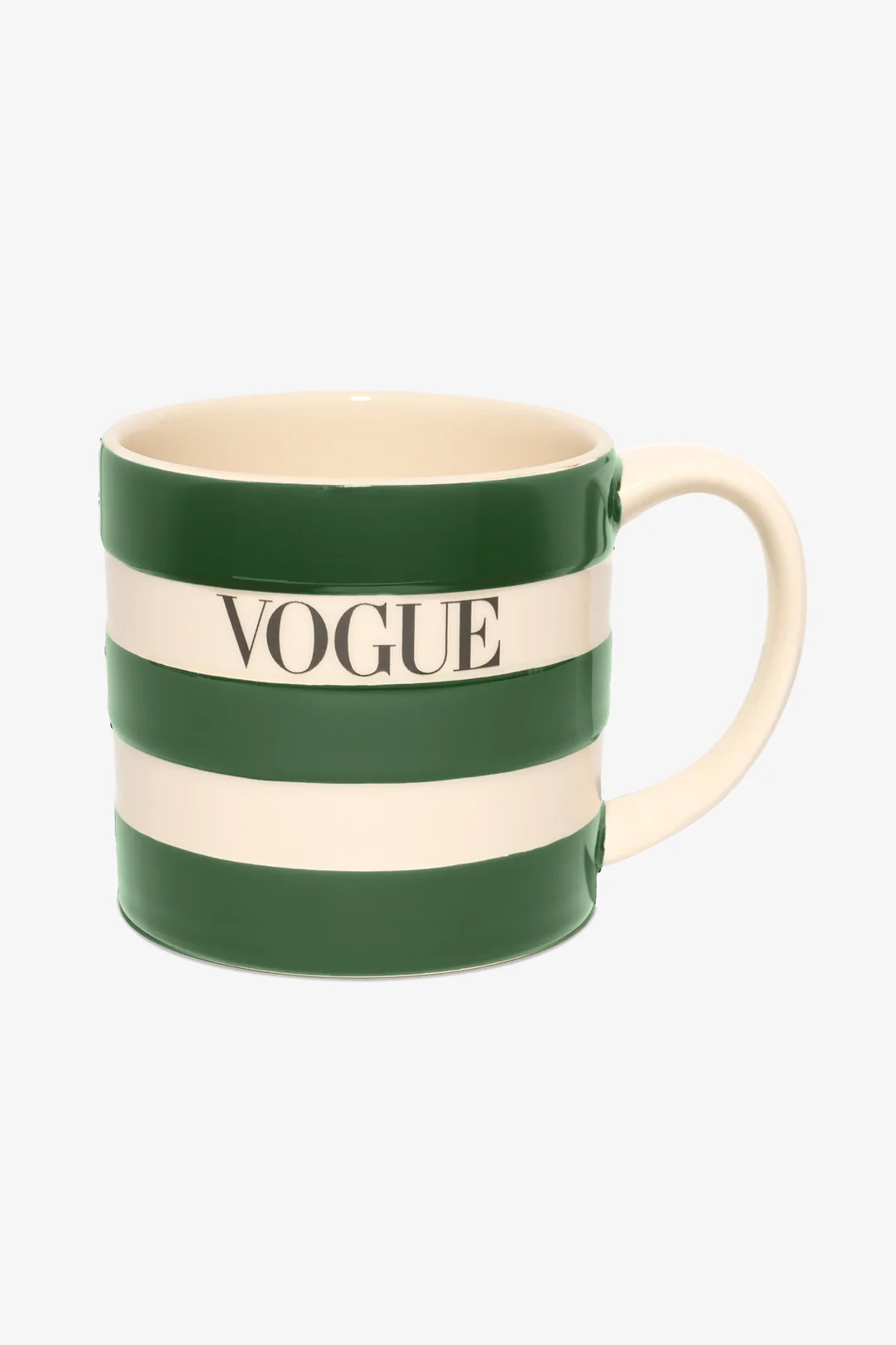 VOGUE Tasse gestreift Gr&uuml;n