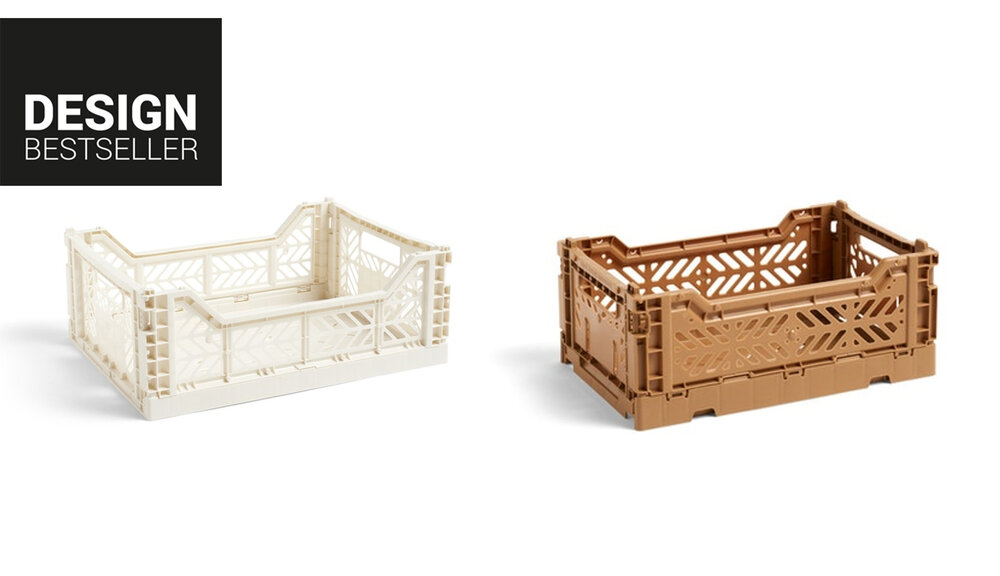 HAY 2er Set Crate Corb Offwhite & Tan S