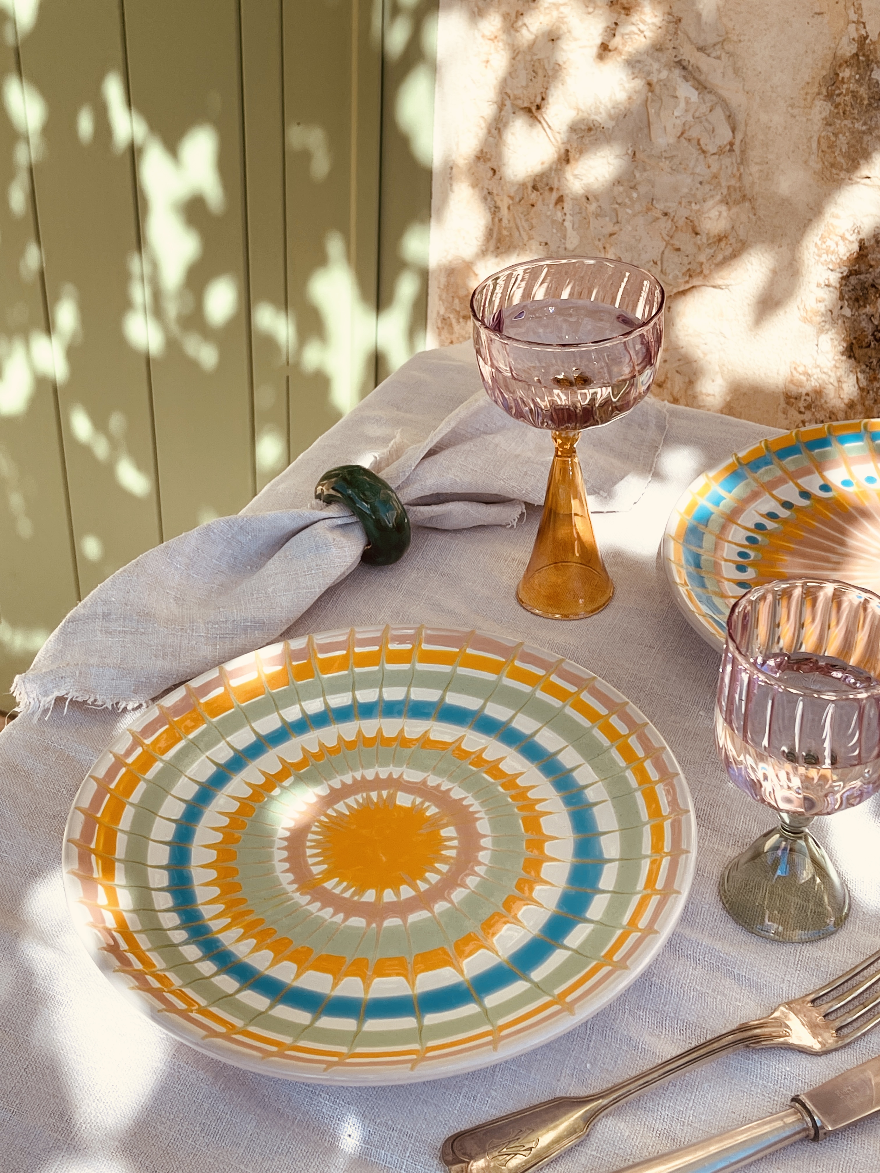 StudioRiviera Psychodelic Dinner Plate Colori Forte Tre