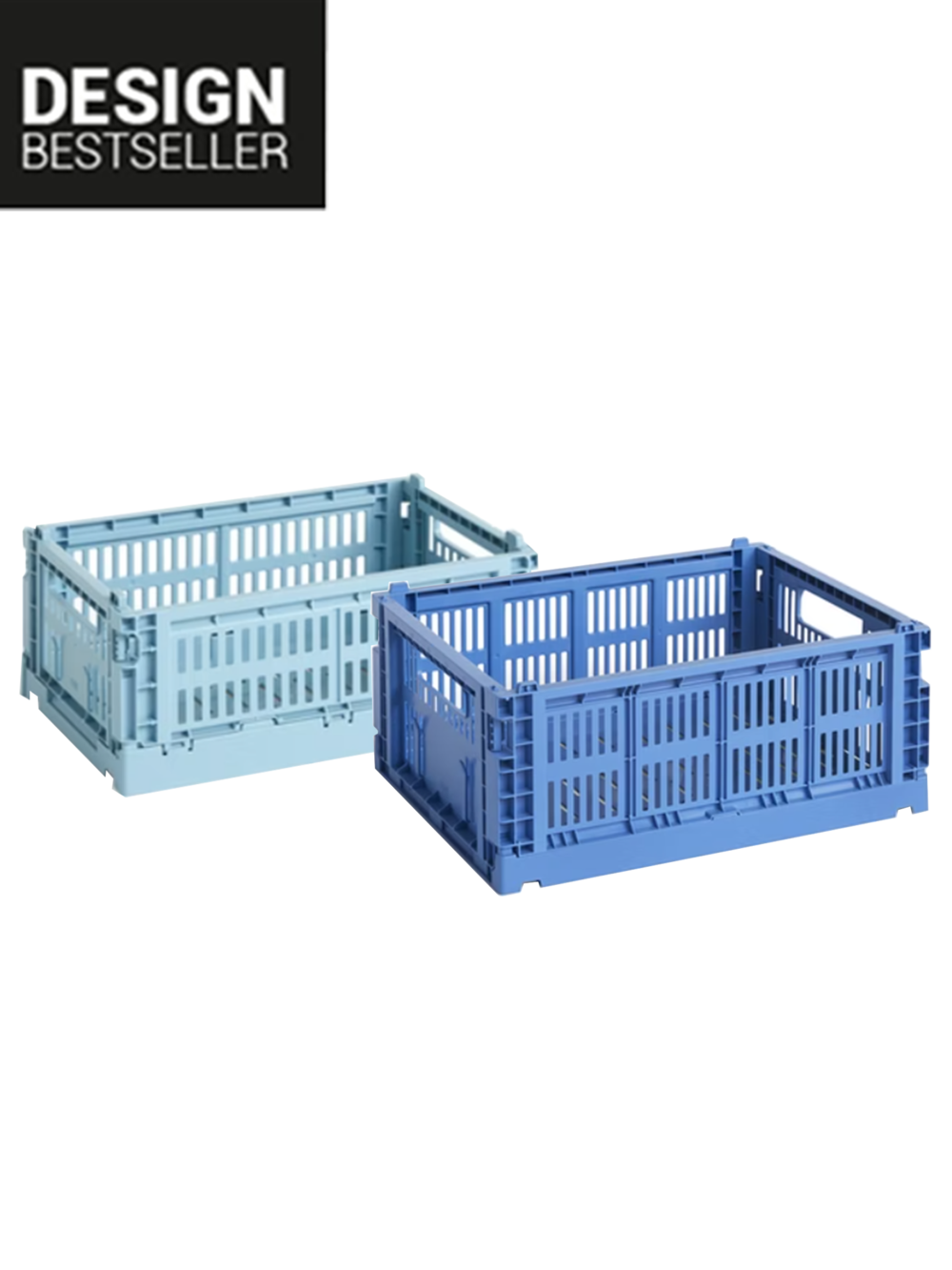 PKG HAY Colour Crate Korb S recycled electric blue und hellblau