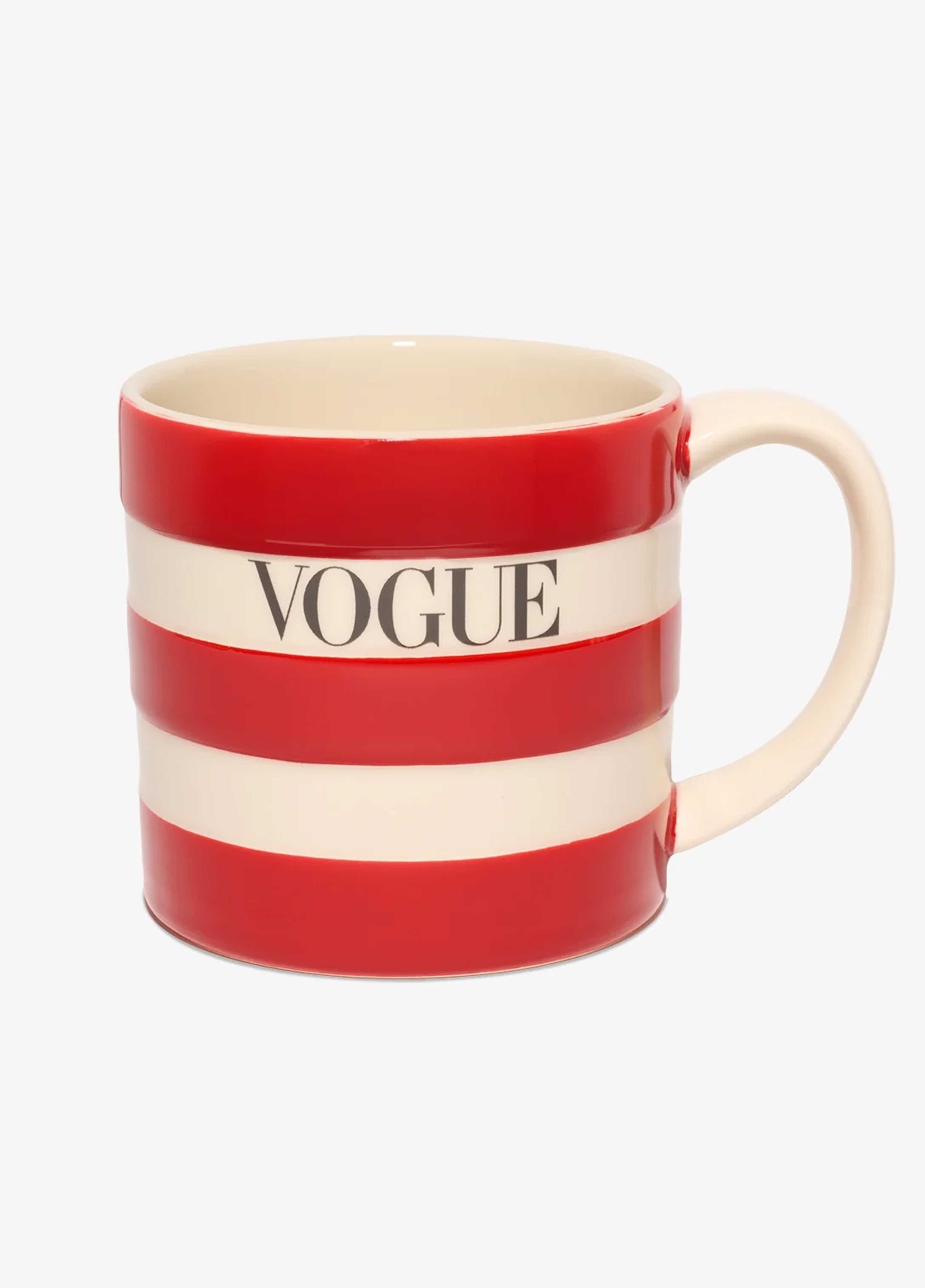 VOGUE Tasse gestreift Rot