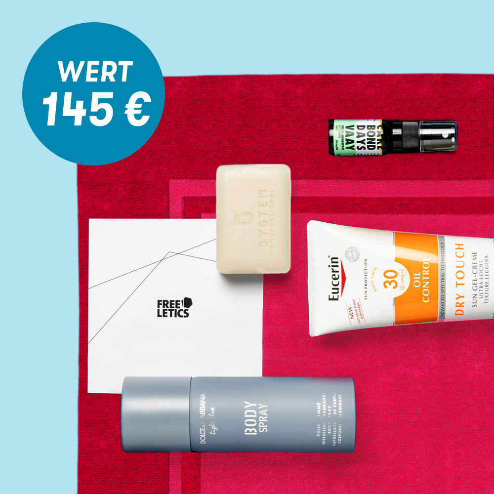 GQ MUST HAVES Box (pinkes Badetuch)