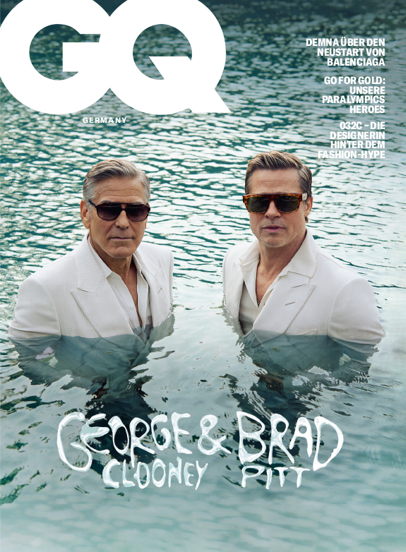 GQ Probeabo - George Clooney x Brad Pitt 