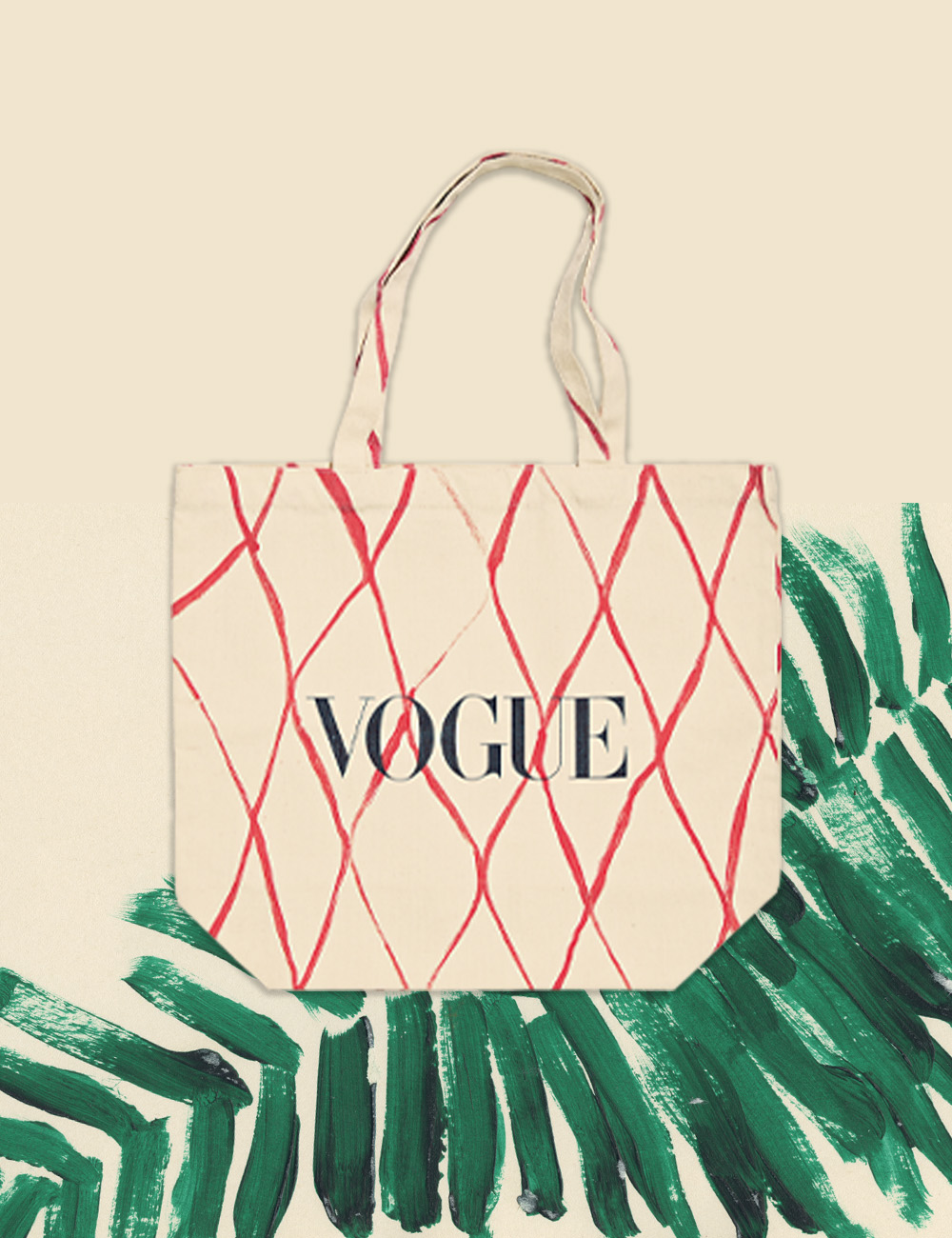 Limitierte VOGUE Bag rot/blau