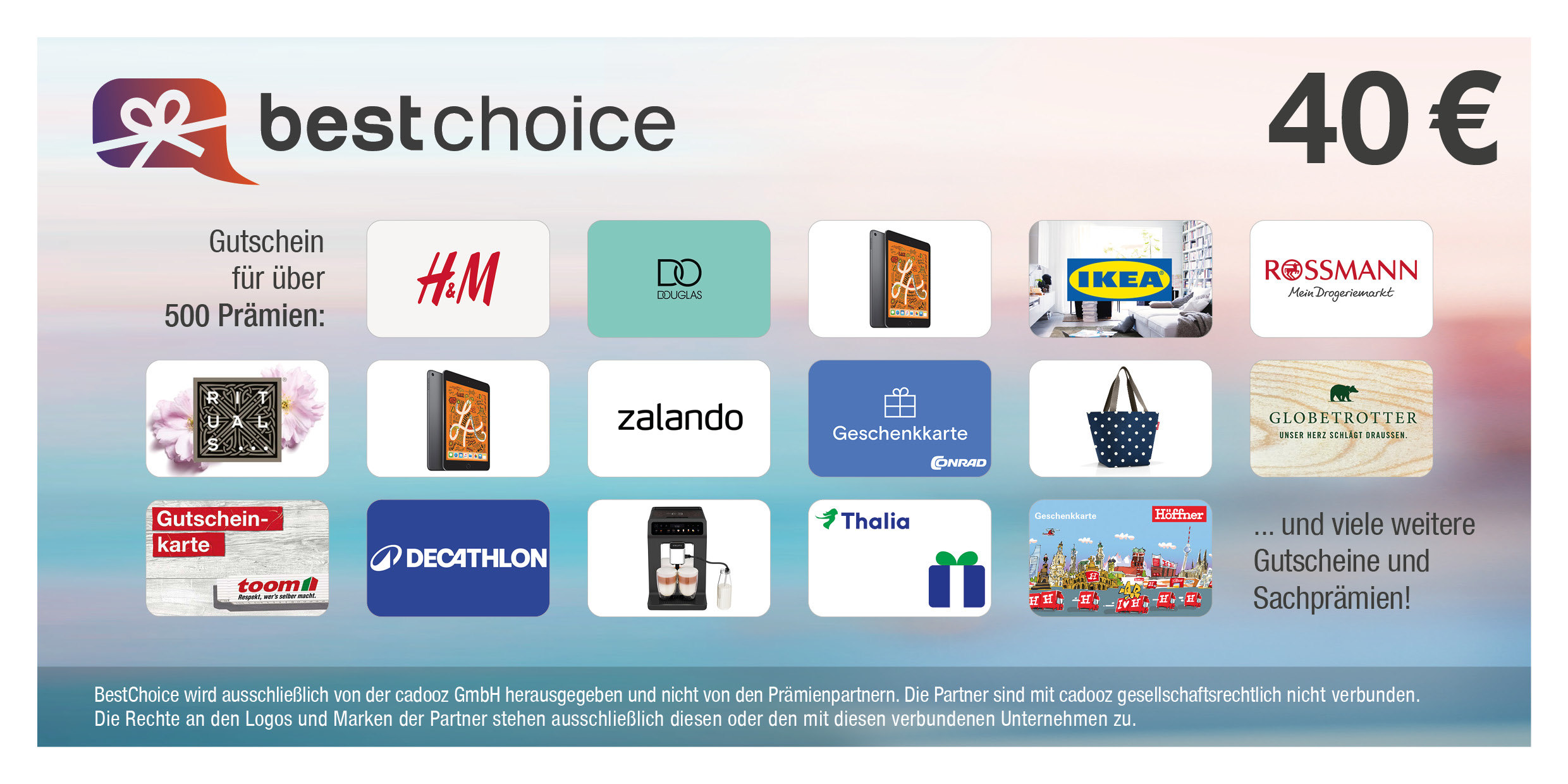 40,-&euro; BestChoice-Gutschein Digital