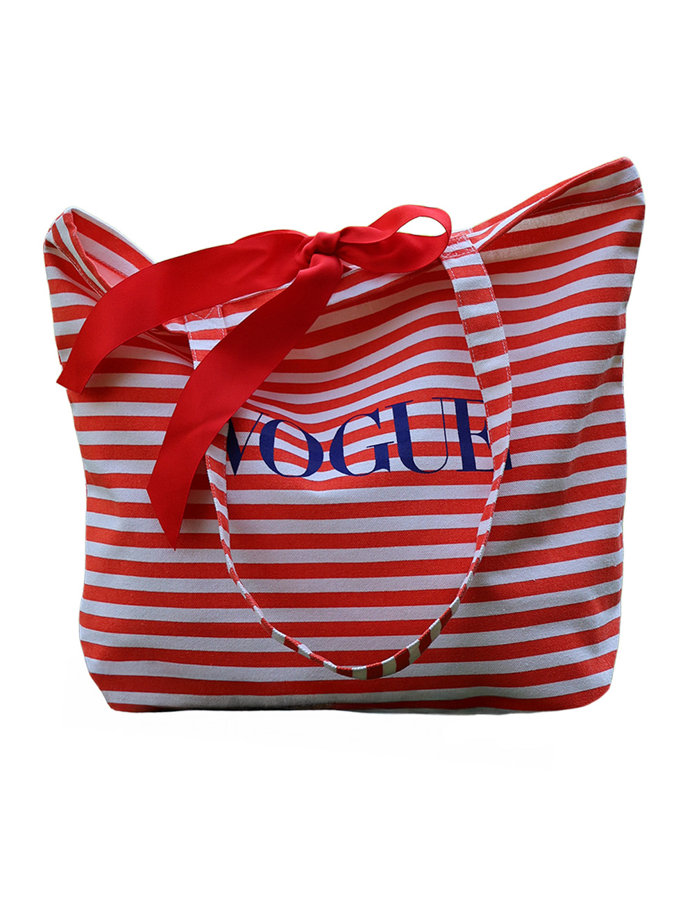 VOGUE Streifen-Bag Rot
